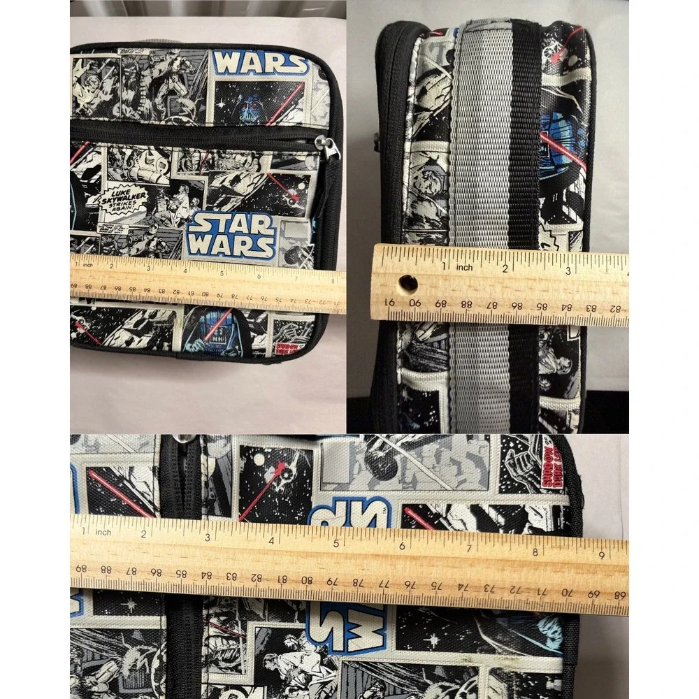Pottery Barn Kids Star Wars Comic Book Mackenzie Insulated Lunch Bag Black Grey